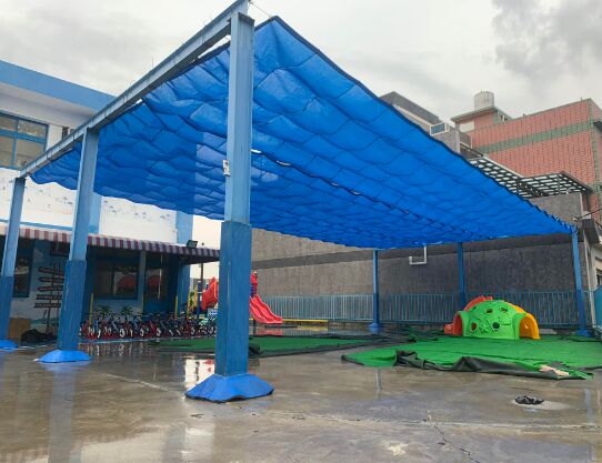 幼兒園遊戲區安裝遮陽網